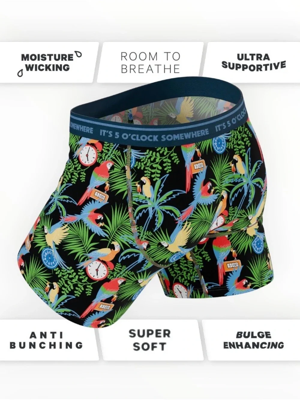 Shinesty “Margaritaville” 5 O’Clock Somewhere Boxer Briefs Men’s L  NWT